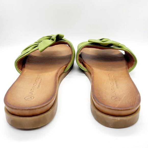 Unity in Diversity Diona Green Italian Leather Twisted Tie Sandals Women’s EU 37 - Picture 5 of 10